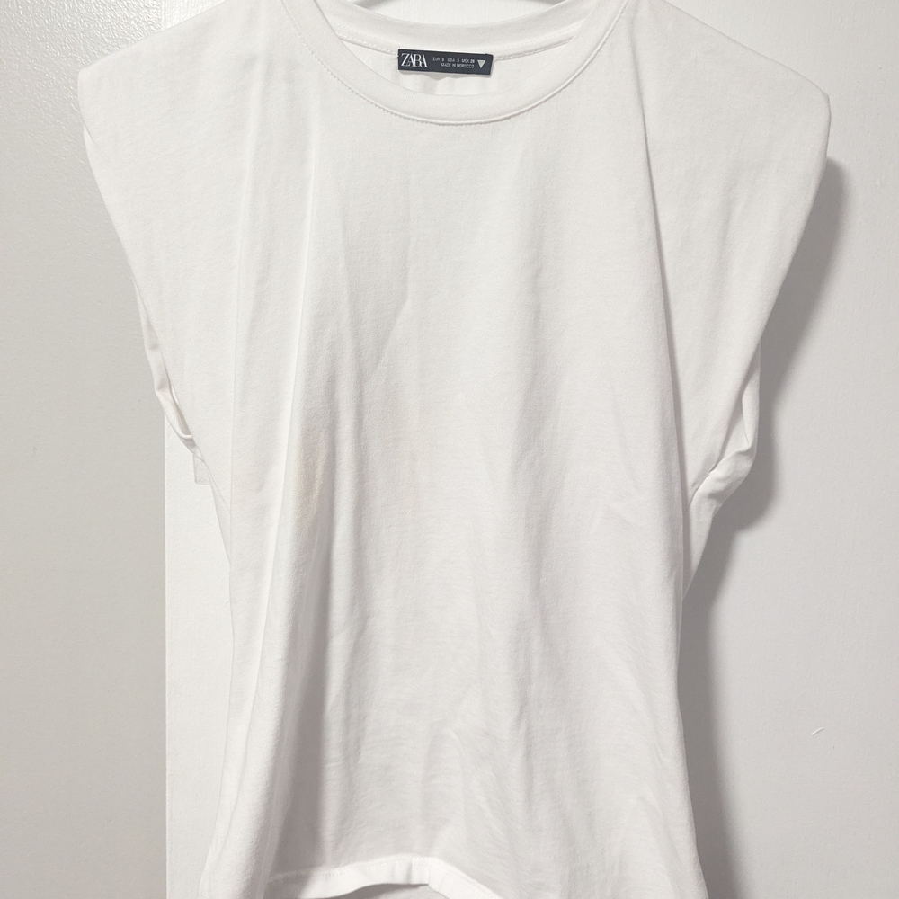 Zara Classic White Muscle Tee